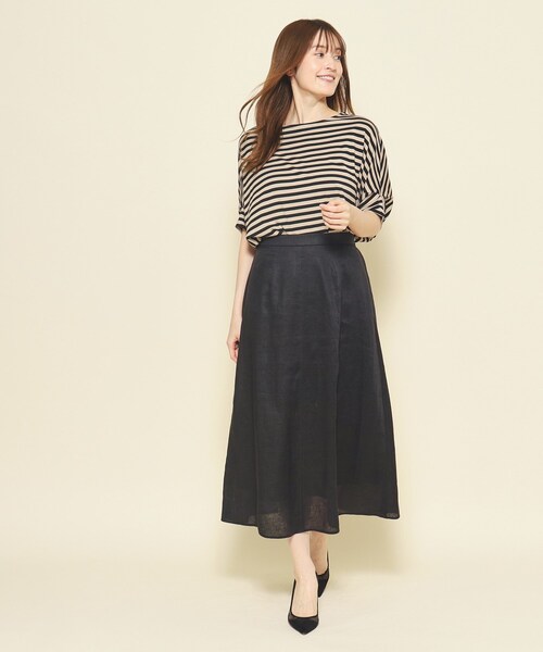 【セール】【洗える／麻素材／清涼感／シアー感】すっきり見えで甘すぎない、女性らしいフレアスカート（スカート）｜COUP DE CHANCE（クードシャンス）