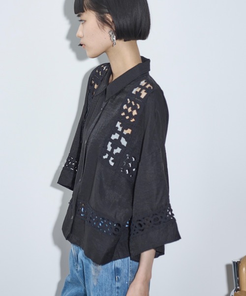 THE YOn（ザヨン）の「クロシェアクセントクロップドハーフ