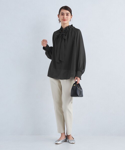新品　未使用　グリーンレーベル　シアーブルゾン　ブラウス green label relaxing ブラウス シャツ エアリー シアー