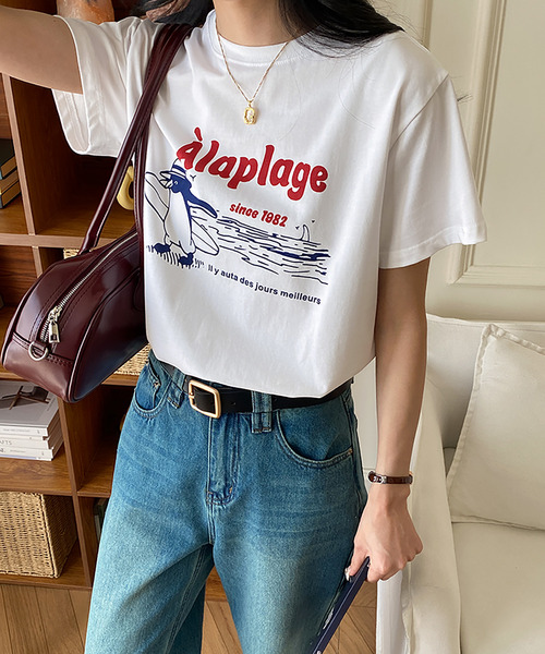 Girly Doll(ガーリードール)の「ロゴイラストTシャツ(Tシャツ/カットソー・レディース・ネイビー/ホワイト・M/L)」の15枚目の写真