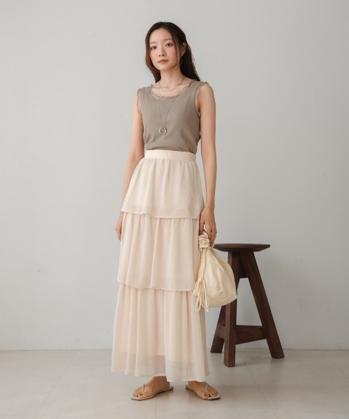 Bab（バブ）の「シアーラインタンクトップ（タンクトップ・レディース・ホワイト系その他/ブラック/グレイッシュベージュ/ブルー・FREE）」の20枚目の写真