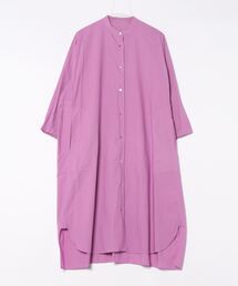 yuni | コットンキャッチワッシャー　バンドカラーワンピース '24AW 1701OP008242(シャツワンピース)