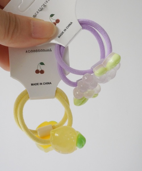 hymy（ヒュミュ）の「【 hymy-ヒュミュ- 】 クリア フルーツ 10個セット ヘアゴム ( kids )（ヘアゴム・キッズ・その他/その他1・FREE）」の4枚目の写真