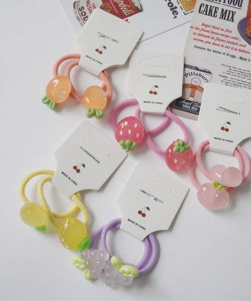 hymy（ヒュミュ）の「【 hymy-ヒュミュ- 】 クリア フルーツ 10個セット ヘアゴム ( kids )（ヘアゴム・キッズ・その他/その他1・FREE）」の5枚目の写真