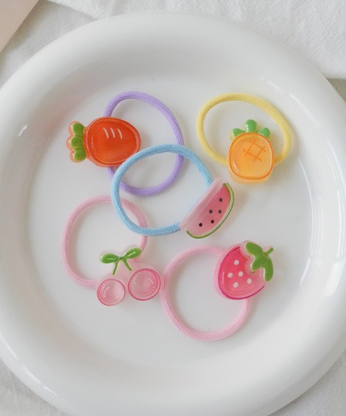 hymy（ヒュミュ）の「【 hymy-ヒュミュ- 】 クリア フルーツ 10個セット ヘアゴム ( kids )（ヘアゴム・キッズ・その他/その他1・FREE）」の8枚目の写真