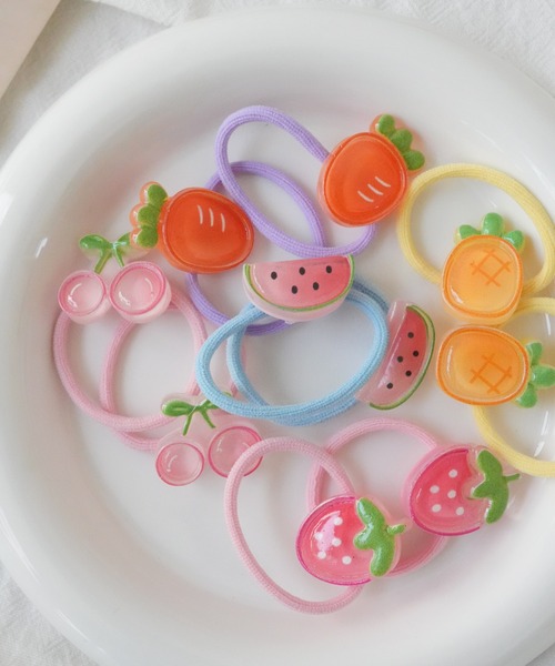hymy（ヒュミュ）の「【 hymy-ヒュミュ- 】 クリア フルーツ 10個セット ヘアゴム ( kids )（ヘアゴム・キッズ・その他/その他1・FREE）」の9枚目の写真