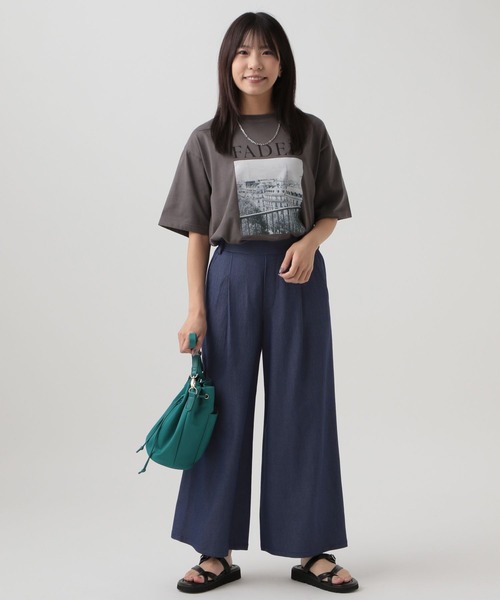 Elura（エルーラ）の「【低身長サイズ Elkotona】コトナサラサラサマーデニムワイド/123980（デニムパンツ・レディース・ライトブルー/ネイビー・FREE）」の14枚目の写真