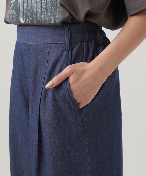 Elura（エルーラ）の「【低身長サイズ Elkotona】コトナサラサラサマーデニムワイド/123980（デニムパンツ・レディース・ライトブルー/ネイビー・FREE）」の8枚目の写真