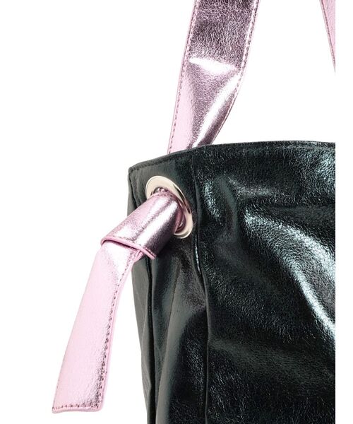 jouetie（ジュエティ）の「メタリックバイカラートートBAG（ハンドバッグ・レディース・シルバー/ブラック/グリーン・FREE）」の11枚目の写真