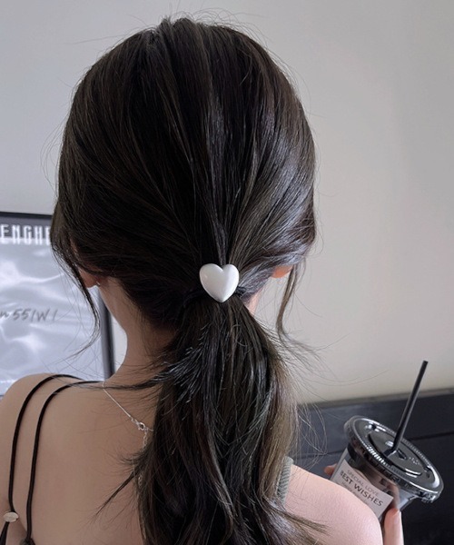 話題の人気 セール】【MASHIRO】ハートワンポイントヘアゴム（ヘアゴム ヘアアクセサリー