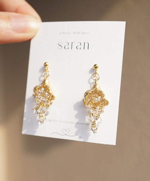 CERCA（チェルカ）の「saran jewelry/花のしずく ピアス（ピアス（両耳用）・レディース・ゴールド/シルバー・FREE）」の2枚目の写真