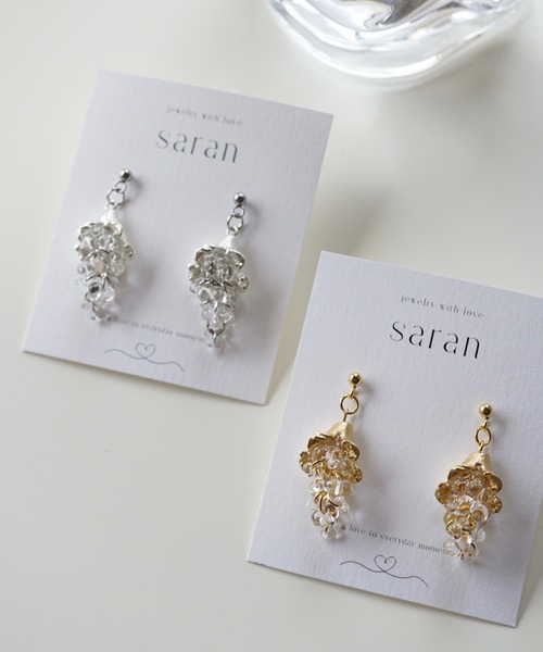 CERCA（チェルカ）の「saran jewelry/花のしずく ピアス（ピアス（両耳用）・レディース・ゴールド/シルバー・FREE）」の3枚目の写真