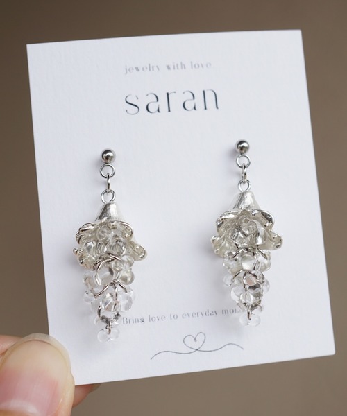 CERCA（チェルカ）の「saran jewelry/花のしずく ピアス（ピアス（両耳用）・レディース・ゴールド/シルバー・FREE）」の4枚目の写真
