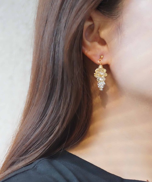 CERCA（チェルカ）の「saran jewelry/花のしずく ピアス（ピアス（両耳用）・レディース・ゴールド/シルバー・FREE）」の5枚目の写真