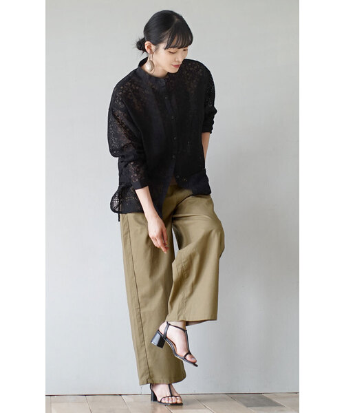 e-zakkamania stores（イーザッカマニアストアーズ）の「リネン混 カラープルオンパンツ（その他パンツ・レディース・モカ/ラベンダー/カーキ/オフホワイト/ブラック・M/L）」の15枚目の写真