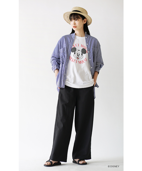 e-zakkamania stores（イーザッカマニアストアーズ）の「リネン混 カラープルオンパンツ（その他パンツ・レディース・モカ/ラベンダー/カーキ/オフホワイト/ブラック・M/L）」の17枚目の写真