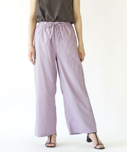 e-zakkamania stores（イーザッカマニアストアーズ）の「リネン混 カラープルオンパンツ（その他パンツ・レディース・モカ/ラベンダー/カーキ/オフホワイト/ブラック・M/L）」の20枚目の写真