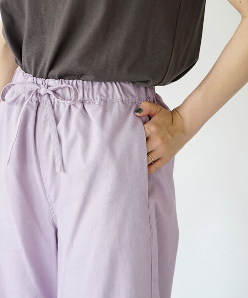 e-zakkamania stores（イーザッカマニアストアーズ）の「リネン混 カラープルオンパンツ（その他パンツ・レディース・モカ/ラベンダー/カーキ/オフホワイト/ブラック・M/L）」の6枚目の写真