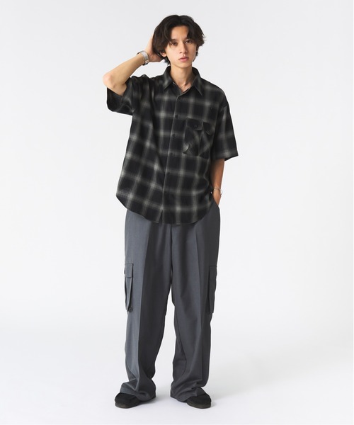 Adoon plain（アドーンプレーン）の「アソートフィッシングシャツ（オンブレチェック・ストライプ）（シャツ/ブラウス・メンズ・ブラック/ブルー・MEDIUM/LARGE）」の17枚目の写真