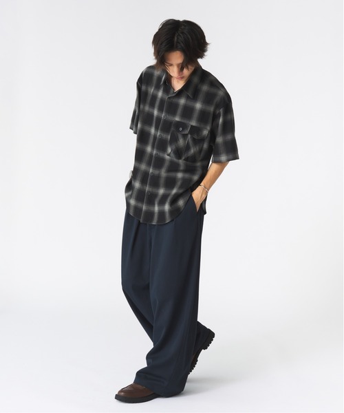 Adoon plain（アドーンプレーン）の「アソートフィッシングシャツ（オンブレチェック・ストライプ）（シャツ/ブラウス・メンズ・ブラック/ブルー・MEDIUM/LARGE）」の15枚目の写真