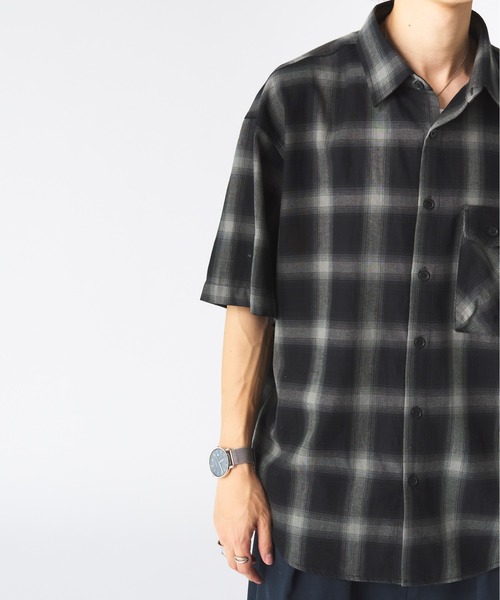 Adoon plain（アドーンプレーン）の「アソートフィッシングシャツ（オンブレチェック・ストライプ）（シャツ/ブラウス・メンズ・ブラック/ブルー・MEDIUM/LARGE）」の20枚目の写真