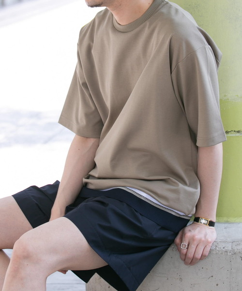 URBAN RESEARCH ROSSO MEN（アーバンリサーチロッソメン）の「『XLサイズあり』『WEB限定』ニットドッキングポンチTシャツ（Tシャツ/カットソー・メンズ・ブラック/ベージュ/ホワイト・X-LARGE/LARGE/MEDIUM/SMALL）」の5枚目の写真