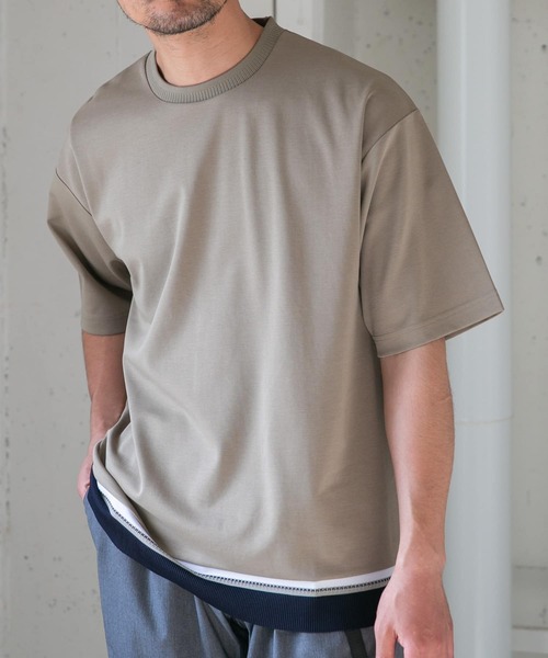 URBAN RESEARCH ROSSO MEN（アーバンリサーチロッソメン）の「『XLサイズあり』『WEB限定』ニットドッキングポンチTシャツ（Tシャツ/カットソー・メンズ・ブラック/ベージュ/ホワイト・X-LARGE/LARGE/MEDIUM/SMALL）」の15枚目の写真
