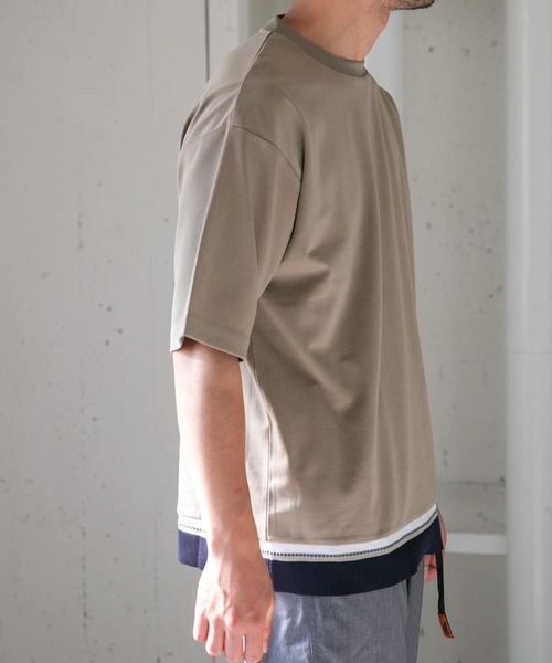 URBAN RESEARCH ROSSO MEN（アーバンリサーチロッソメン）の「『XLサイズあり』『WEB限定』ニットドッキングポンチTシャツ（Tシャツ/カットソー・メンズ・ブラック/ベージュ/ホワイト・X-LARGE/LARGE/MEDIUM/SMALL）」の16枚目の写真