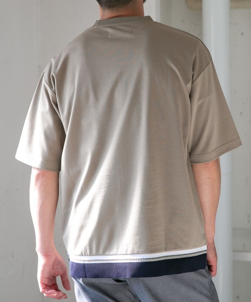 URBAN RESEARCH ROSSO MEN（アーバンリサーチロッソメン）の「『XLサイズあり』『WEB限定』ニットドッキングポンチTシャツ（Tシャツ/カットソー・メンズ・ブラック/ベージュ/ホワイト・X-LARGE/LARGE/MEDIUM/SMALL）」の17枚目の写真