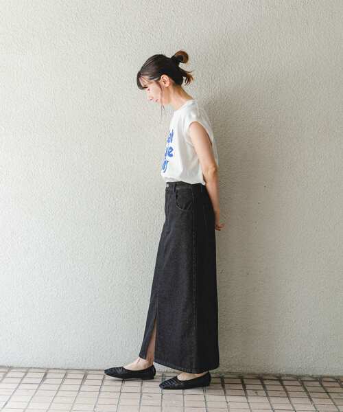 ITEMS URBANRESEARCH（アイテムズ アーバンリサーチ）の「デニムタイトスカート（スカート・レディース・インディゴブルー/ブラック・FREE/SMALL）」の3枚目の写真