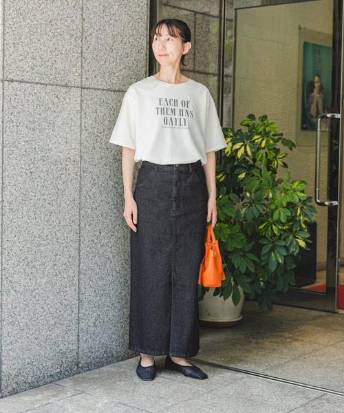 ITEMS URBANRESEARCH（アイテムズ アーバンリサーチ）の「デニムタイトスカート（スカート・レディース・インディゴブルー/ブラック・FREE/SMALL）」の5枚目の写真