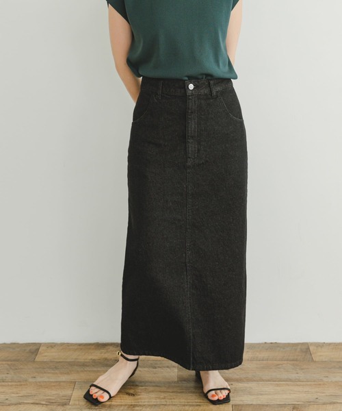 ITEMS URBANRESEARCH（アイテムズ アーバンリサーチ）の「デニムタイトスカート（スカート・レディース・インディゴブルー/ブラック・FREE/SMALL）」の12枚目の写真