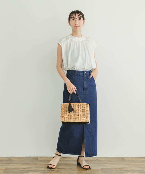 ITEMS URBANRESEARCH（アイテムズ アーバンリサーチ）の「デニムタイトスカート（スカート・レディース・インディゴブルー/ブラック・FREE/SMALL）」の19枚目の写真