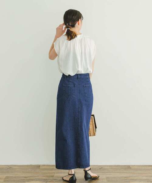 ITEMS URBANRESEARCH（アイテムズ アーバンリサーチ）の「デニムタイトスカート（スカート・レディース・インディゴブルー/ブラック・FREE/SMALL）」の20枚目の写真