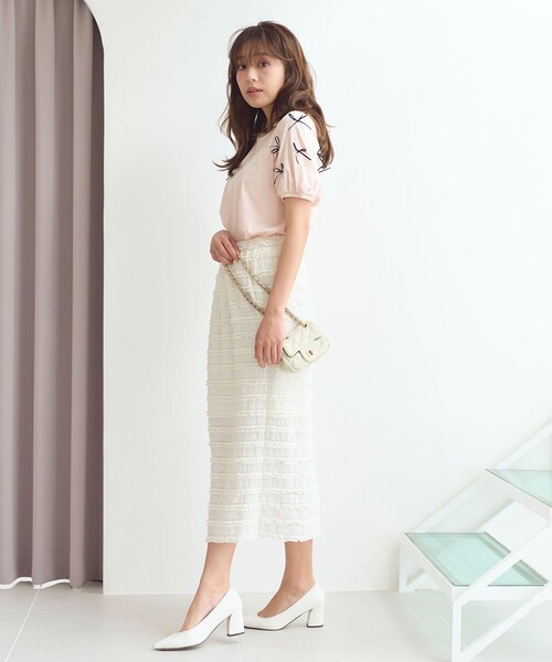 Feroux(フェルゥ)の「【洗える】カットフリルIラインスカート(スカート・レディース・ホワイト系/ブラック系・F)」の8枚目の写真