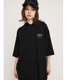 OVER SIZE HOODED T/SH オーバー サイズ フーディド Tシャツ