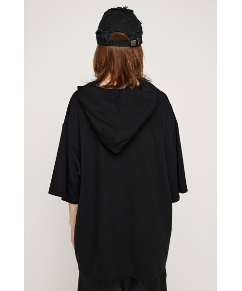 SLY（スライ）の「OVER SIZE HOODED T/SH オーバー サイズ フーディド Tシャツ（パーカー・レディース・ブラック/ブルー/グレー・FREE）」の8枚目の写真