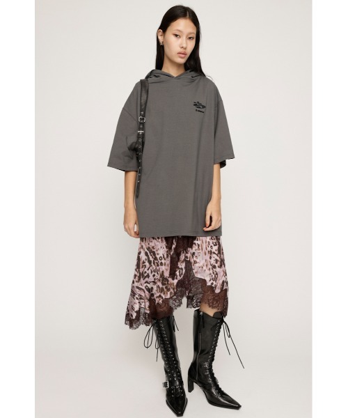 SLY（スライ）の「OVER SIZE HOODED T/SH オーバー サイズ フーディド Tシャツ（パーカー・レディース・ブラック/ブルー/グレー・FREE）」の10枚目の写真