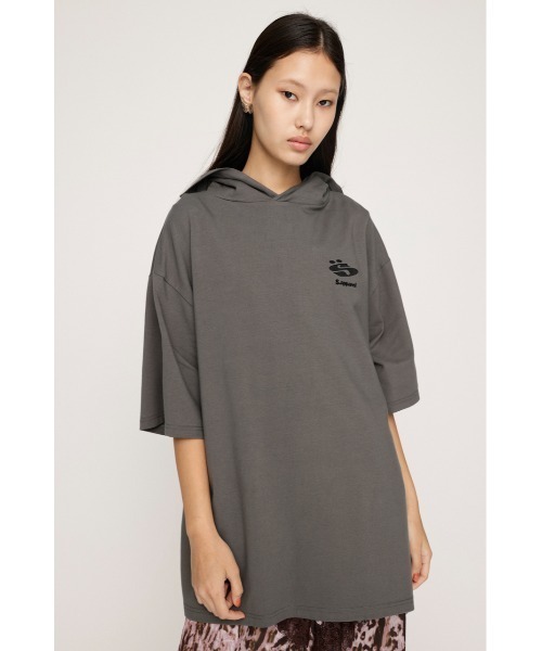 SLY（スライ）の「OVER SIZE HOODED T/SH オーバー サイズ フーディド Tシャツ（パーカー・レディース・ブラック/ブルー/グレー・FREE）」の11枚目の写真