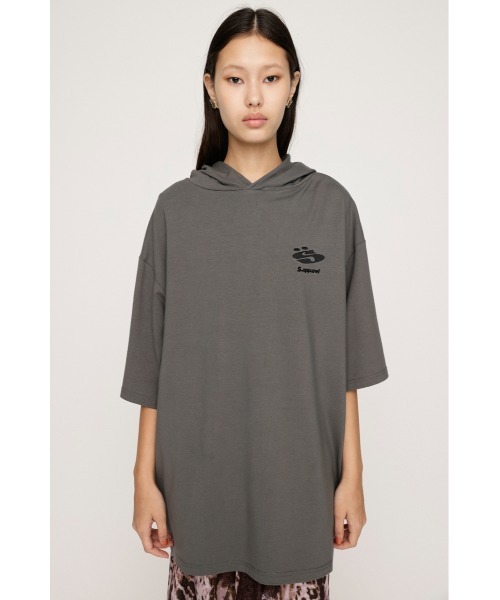 SLY（スライ）の「OVER SIZE HOODED T/SH オーバー サイズ フーディド Tシャツ（パーカー・レディース・ブラック/ブルー/グレー・FREE）」の12枚目の写真