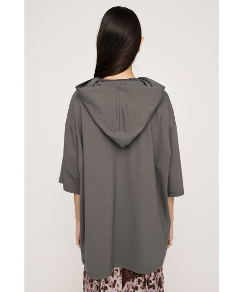 SLY（スライ）の「OVER SIZE HOODED T/SH オーバー サイズ フーディド Tシャツ（パーカー・レディース・ブラック/ブルー/グレー・FREE）」の14枚目の写真