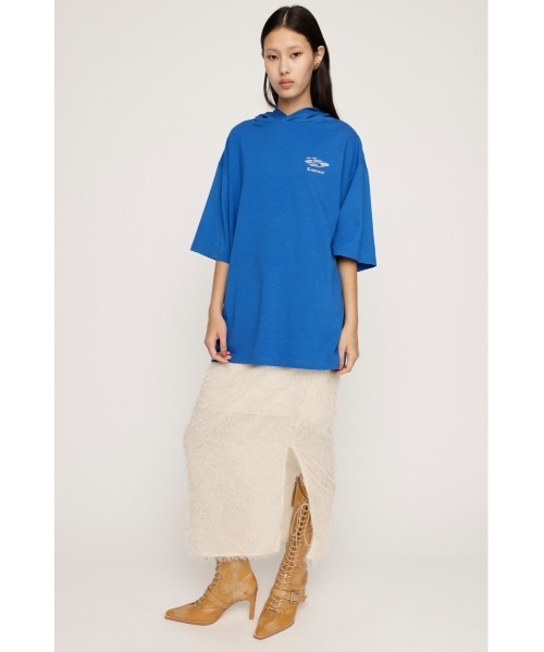 SLY（スライ）の「OVER SIZE HOODED T/SH オーバー サイズ フーディド Tシャツ（パーカー・レディース・ブラック/ブルー/グレー・FREE）」の18枚目の写真
