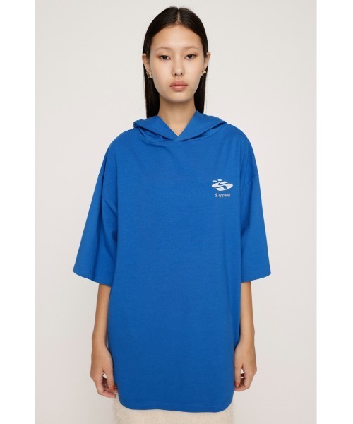 SLY（スライ）の「OVER SIZE HOODED T/SH オーバー サイズ フーディド Tシャツ（パーカー・レディース・ブラック/ブルー/グレー・FREE）」の20枚目の写真