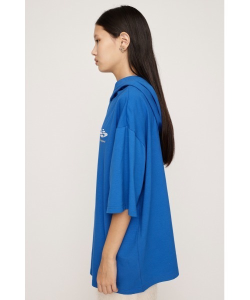 SLY（スライ）の「OVER SIZE HOODED T/SH オーバー サイズ フーディド Tシャツ（パーカー・レディース・ブラック/ブルー/グレー・FREE）」の21枚目の写真