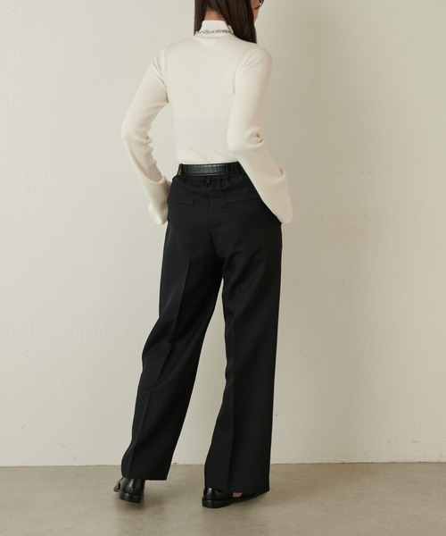 Lui's（ルイス）の「フレアスリーブタートルネックニット（ニット/セーター・レディース・チャコールグレー/ホワイト/ブラック・FREE）」の10枚目の写真