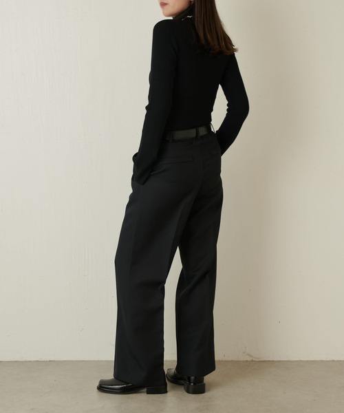 Lui's（ルイス）の「フレアスリーブタートルネックニット（ニット/セーター・レディース・チャコールグレー/ホワイト/ブラック・FREE）」の17枚目の写真