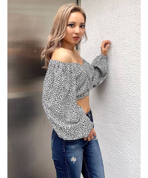 GYDA（ジェイダ）の「レオパードオフショルコルセットブラウス（シャツ/ブラウス・レディース・ブラック/アイボリー・FREE）」の11枚目の写真