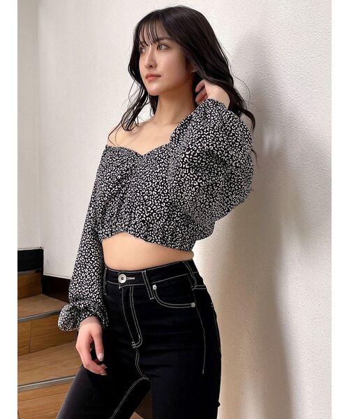 GYDA（ジェイダ）の「レオパードオフショルコルセットブラウス（シャツ/ブラウス・レディース・ブラック/アイボリー・FREE）」の21枚目の写真
