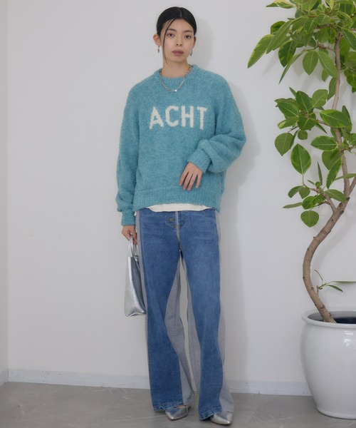 CLOCHE（クロシェ）の「cloche 柔暖ブークレーロゴニット（ニット/セーター・レディース・チャコールグレー/ブルー/ベージュ・FREE）」の16枚目の写真