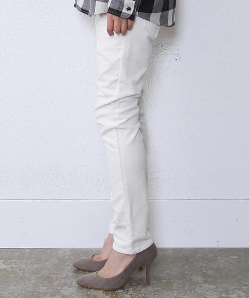 coen（コーエン）の「コーデュロイストレッチスキニー white（その他パンツ・レディース・ホワイト・LARGE/SMALL/MEDIUM）」の2枚目の写真
